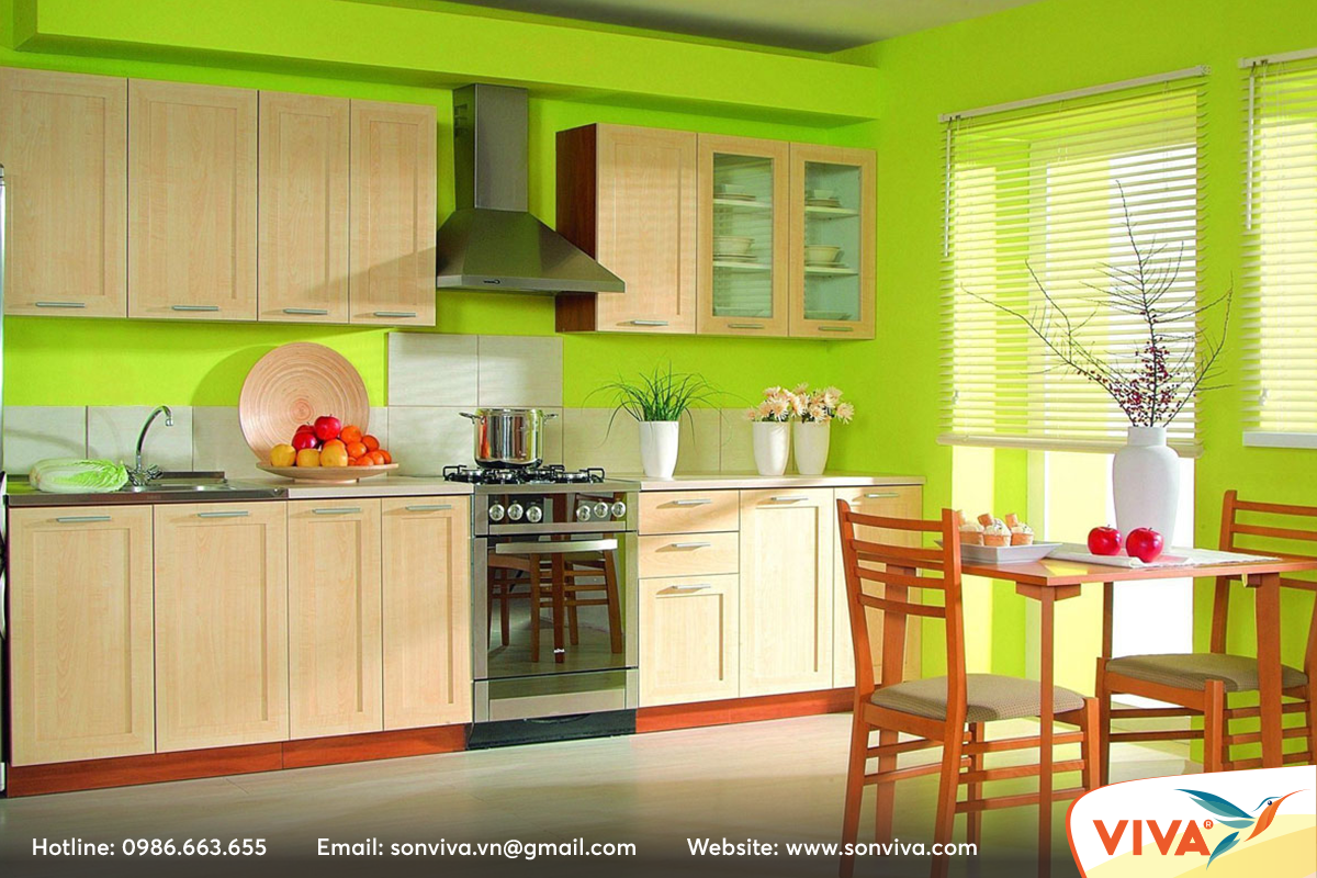 CHỌN MÀU SƠN CHO PHÒNG BẾP ĐẸP VÀ PHÙ HỢP