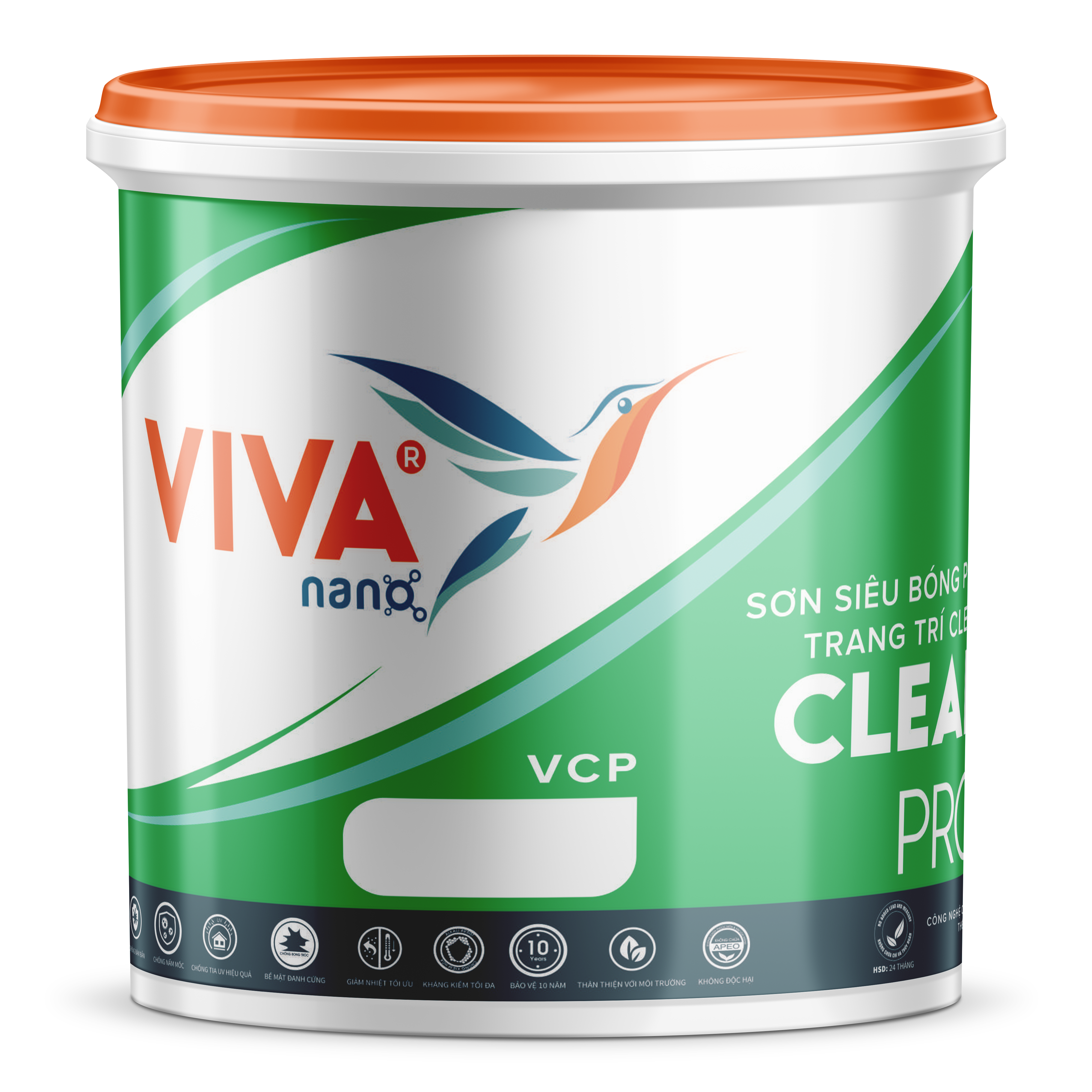 Sơn siêu bóng phủ trang trí CLEAR PRO - VCP
