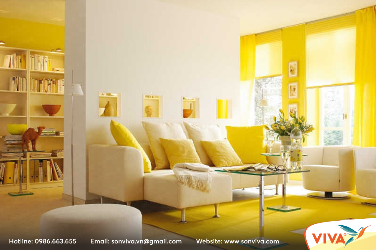 CHỌN MÀU SƠN PHÒNG KHÁCH THEO PHONG THỦY