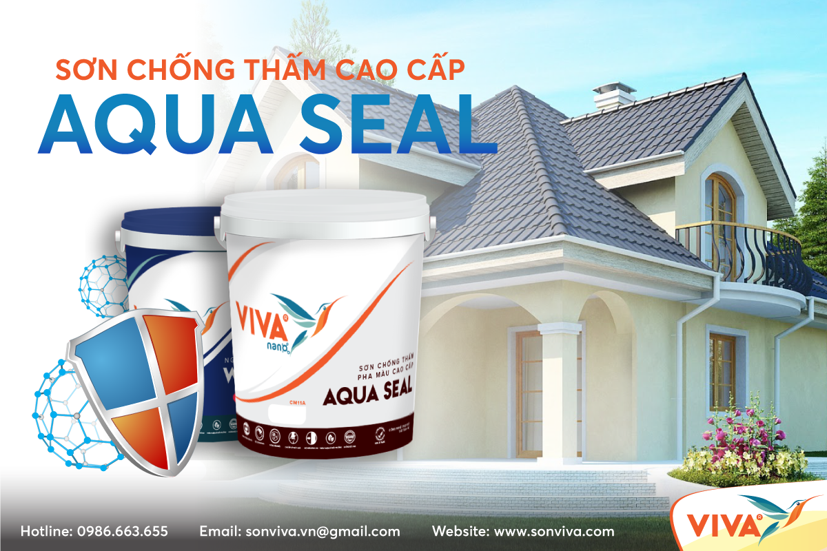 SƠN CHỐNG THẤM PHA MÀU CAO CẤP AQUA SEAL CHO TƯỜNG NGOẠI THẤT LUNG LINH